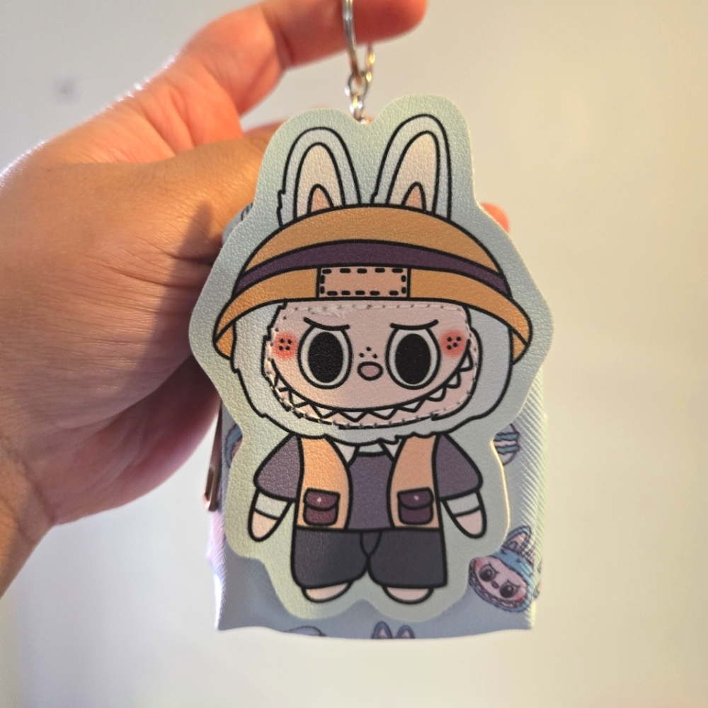 Cute Mint Green Labubu Mini Bag Keychain Charm